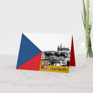 Tschechien-Karte, Prag und tschechische Flagge /pa Karte