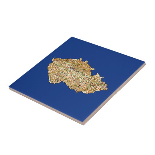 Tschechien-Kartenmaterial Fliese (Seite)
