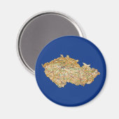 Tschechien Map Magnet (Vorderseite/Rückseite)