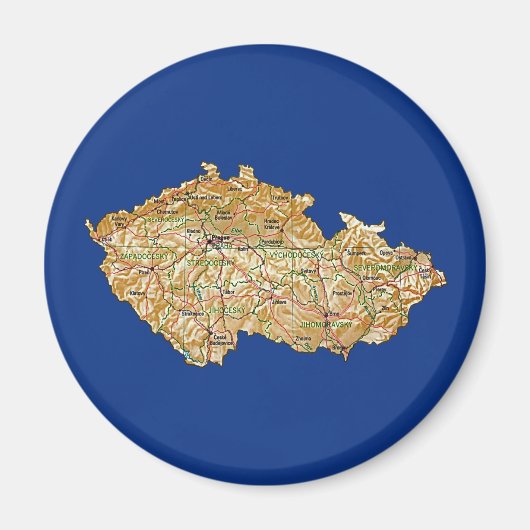 Tschechien Map Magnet (Vorne)