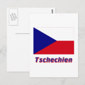 Tschechien mit Namen Postkarte (Vorne/Hinten)