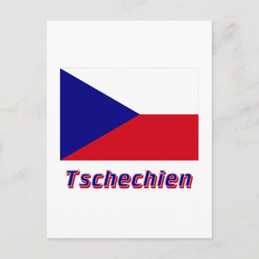 Tschechien mit Namen Postkarte (Vorderseite)