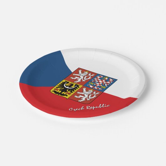 Tschechien - Party, Geburtstag/Sport Pappteller (Schrägansicht)