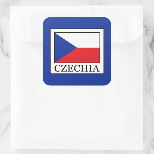 Tschechien Quadratischer Aufkleber (Tasche)