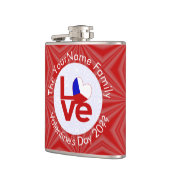 Tschechien - Rote LIEBE - Personalisiert Flachmann (Links)