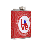 Tschechien - Rote LIEBE - Personalisiert Flachmann (Rechts)