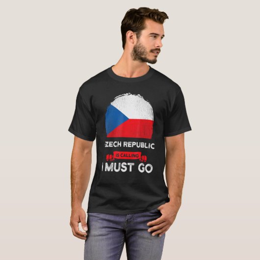 Tschechien ruft an, dass ich die tschechische Flag T-Shirt (Vorne ganz)