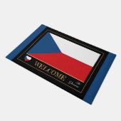 Tschechien & Tschechien Flag House Matten/Sport Wi Fußmatte (Schrägansicht)