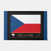Tschechien & Tschechien Flag House Matten/Sport Wi Fußmatte (Vorderseite)