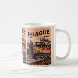 Tschechien Vintage Reise Prag Tschechische Republi Kaffeetasse