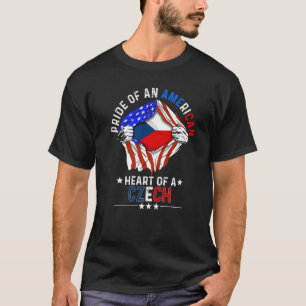Tschechisch Amerikanisch Amerika Stolz Ausland Tsc T-Shirt