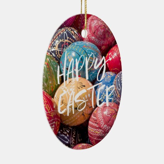 Tschechisch dekorierte Ostereier, glückliche Oster Keramik Ornament (Rechts)