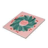 Tschechisch Frohe Weihnachtskranz Fliese (Seite)