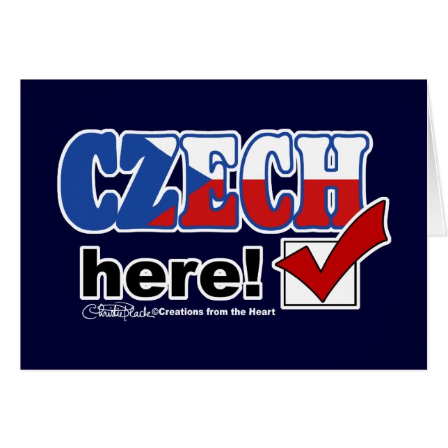 Tschechisch hier (dunkel) (Vorderseite (Horizontal))