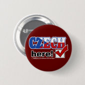 Tschechisch hier (dunkel) button (Vorne & Hinten)