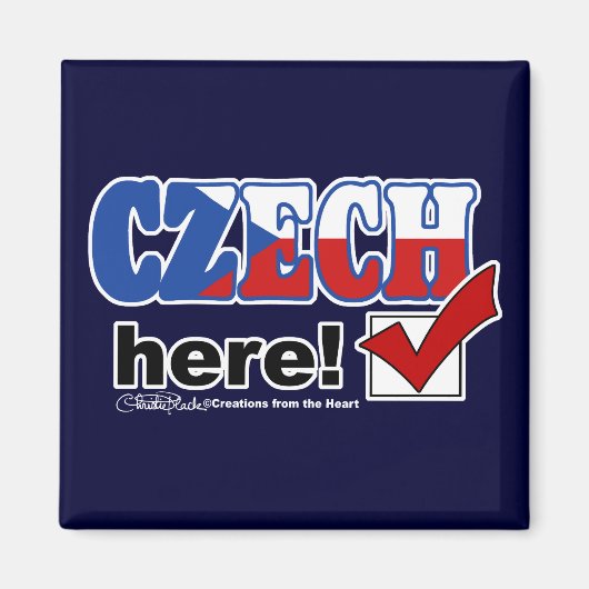Tschechisch hier (dunkel) magnet (Vorne)
