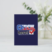 Tschechisch hier (dunkel) postkarte (Stehend Vorderseite)