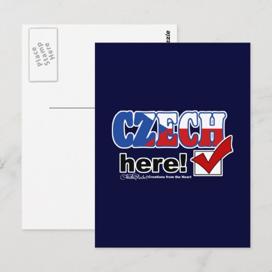 Tschechisch hier (dunkel) postkarte (Vorne/Hinten)