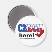 Tschechisch Hier (hell) Magnet (Vorderseite/Rückseite)