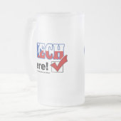 Tschechisch Hier (hell) Mattglas Bierglas (Vorderseite Links)