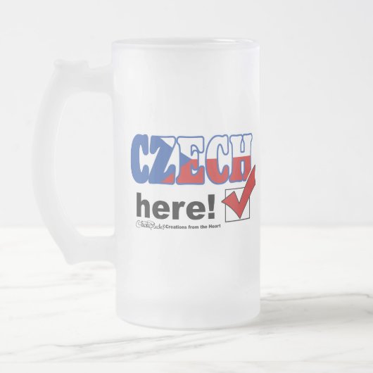 Tschechisch Hier (hell) Mattglas Bierglas (Links)