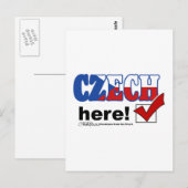 Tschechisch Hier (hell) Postkarte (Vorne/Hinten)
