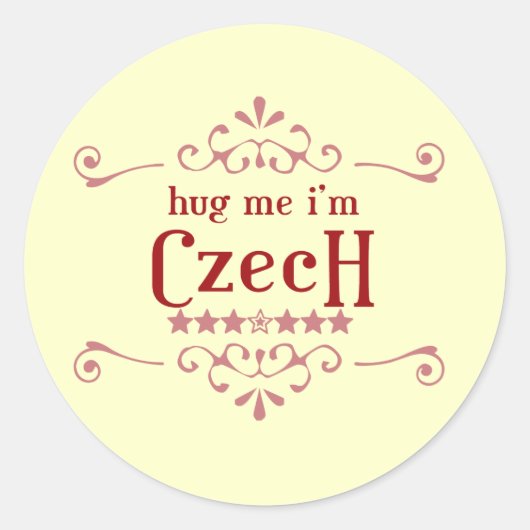 Tschechisch Runder Aufkleber (Vorderseite)