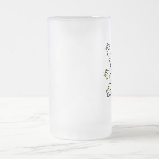 Tschechische Bohemische Löwe-Tasse Mattglas Bierglas (Mittel)