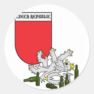 Tschechische Emblem mit Löwe Runder Aufkleber