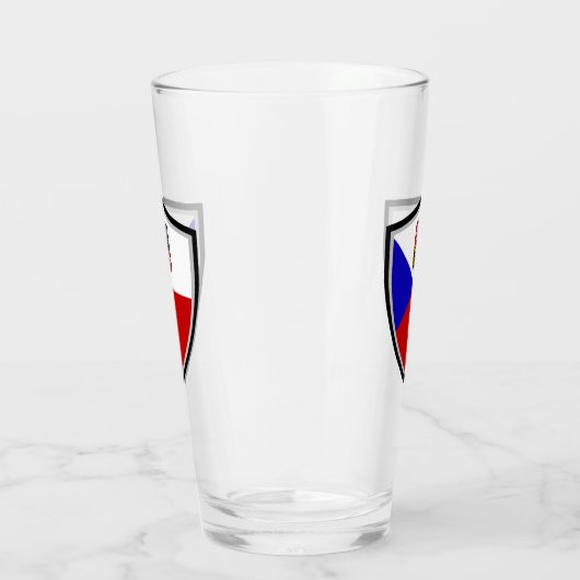 Tschechische Fahne Glas (Links)