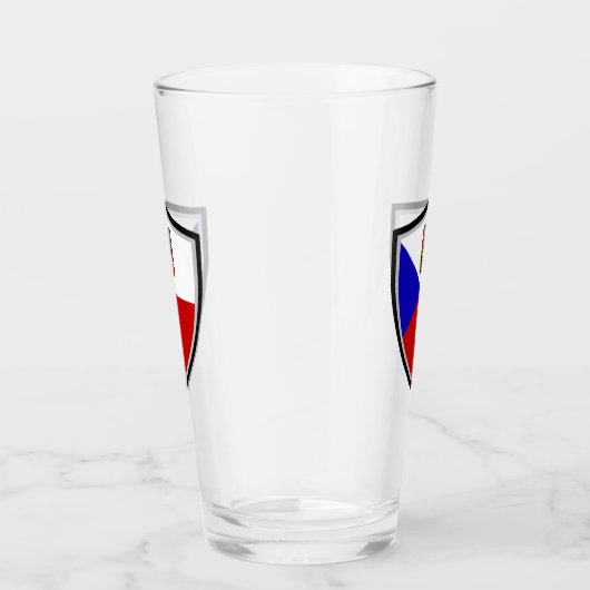 Tschechische Fahne Glas (Rechts)