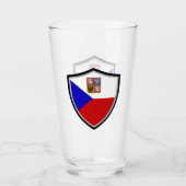 Tschechische Fahne Glas (Vorderseite)