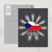 Tschechische Flag Map 2.0 Postkarte (Vorne/Hinten)