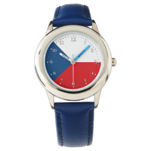 Tschechische Flagge Armbanduhr