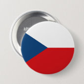 Tschechische Flagge Button (Vorne & Hinten)
