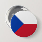 Tschechische Flagge Button (Vorne & Hinten)
