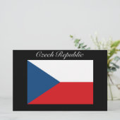 Tschechische Flagge - Ceska Republika Briefpapier (Stehend Vorderseite)
