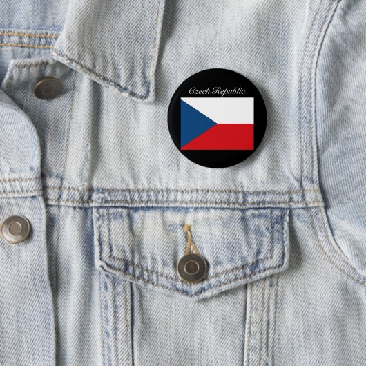 Tschechische Flagge - Ceska Republika Button (Beispiel)