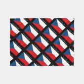 Tschechische Flagge - Ceska Republika Fleecedecke (Vorderseite (Horizontal))