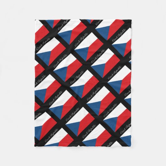 Tschechische Flagge - Ceska Republika Fleecedecke (Vorderseite)