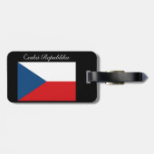 Tschechische Flagge - Ceska Republika Gepäckanhänger (Rückseite horizontal)