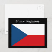 Tschechische Flagge - Ceska Republika Postkarte (Vorne/Hinten)
