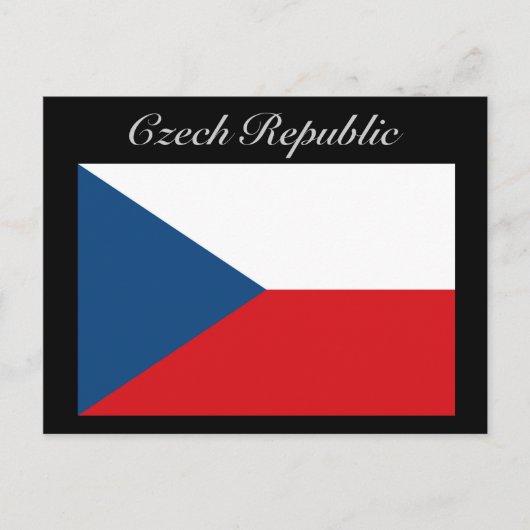 Tschechische Flagge - Ceska Republika Postkarte (Vorderseite)