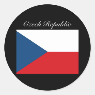 Tschechische Flagge - Ceska Republika Runder Aufkleber