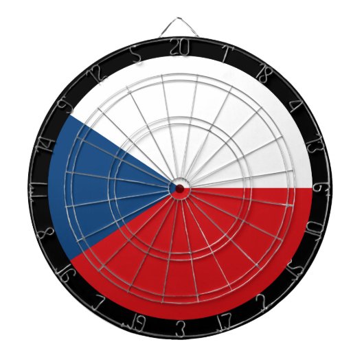 Tschechische Flagge Dartboard & Dartboard / Spielb Dartscheibe (vorne)