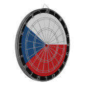 Tschechische Flagge Dartboard & Dartboard / Spielb Dartscheibe (Vorderseite Links)