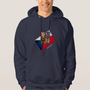 Tschechische Flagge, Emblem und tschechische Mode Hoodie