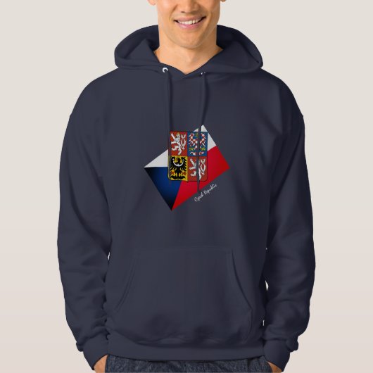 Tschechische Flagge, Emblem und tschechische Mode  Hoodie (Vorderseite)