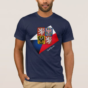 Tschechische Flagge, Emblem und tschechische Mode  T-Shirt