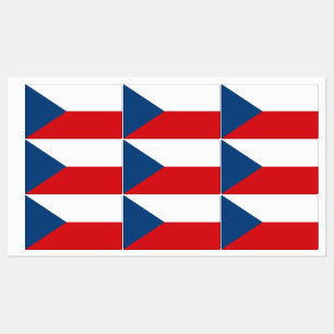 Tschechische Flagge Etiketten
